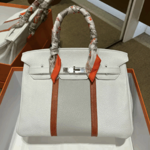Birkin 30 club 01 blanc / 80 gris perle ck lizard tc (二手 99%new)